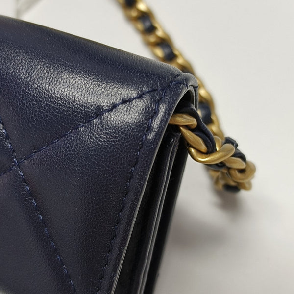 CHANEL 19 Small Quilted Lambskin Blue