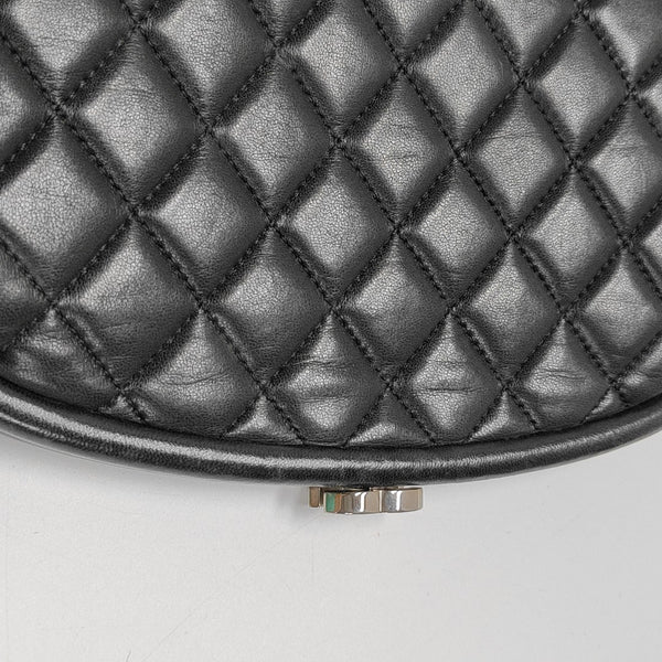 Quilted Calfskin Clutch Black