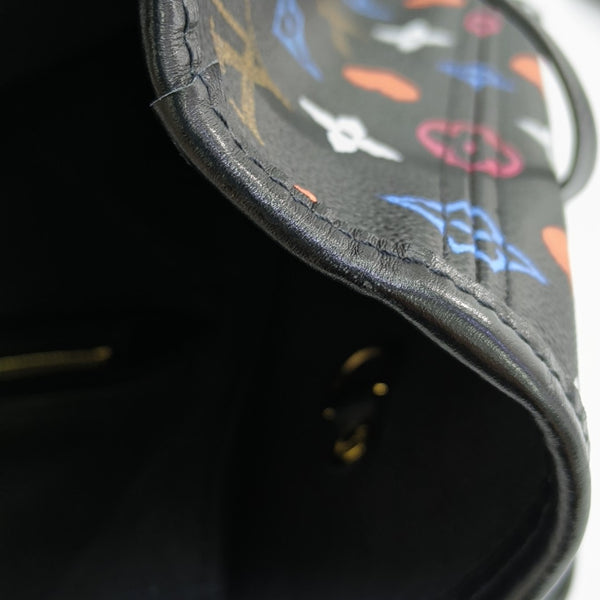 NEVERFULL MM Monogram Coated Canvas Black