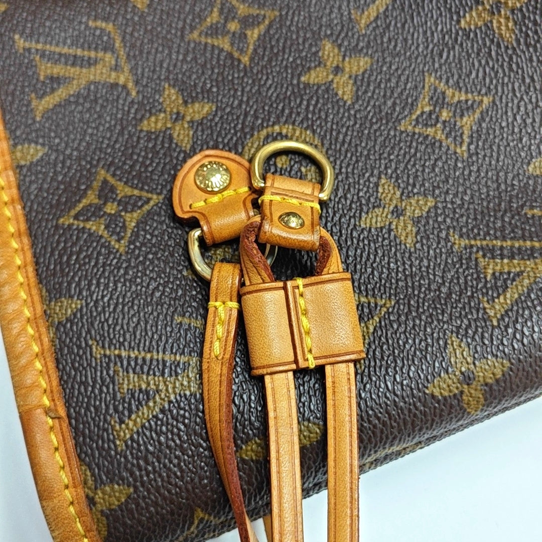 NEVERFULL MM Monogram Coated Canvas Brown