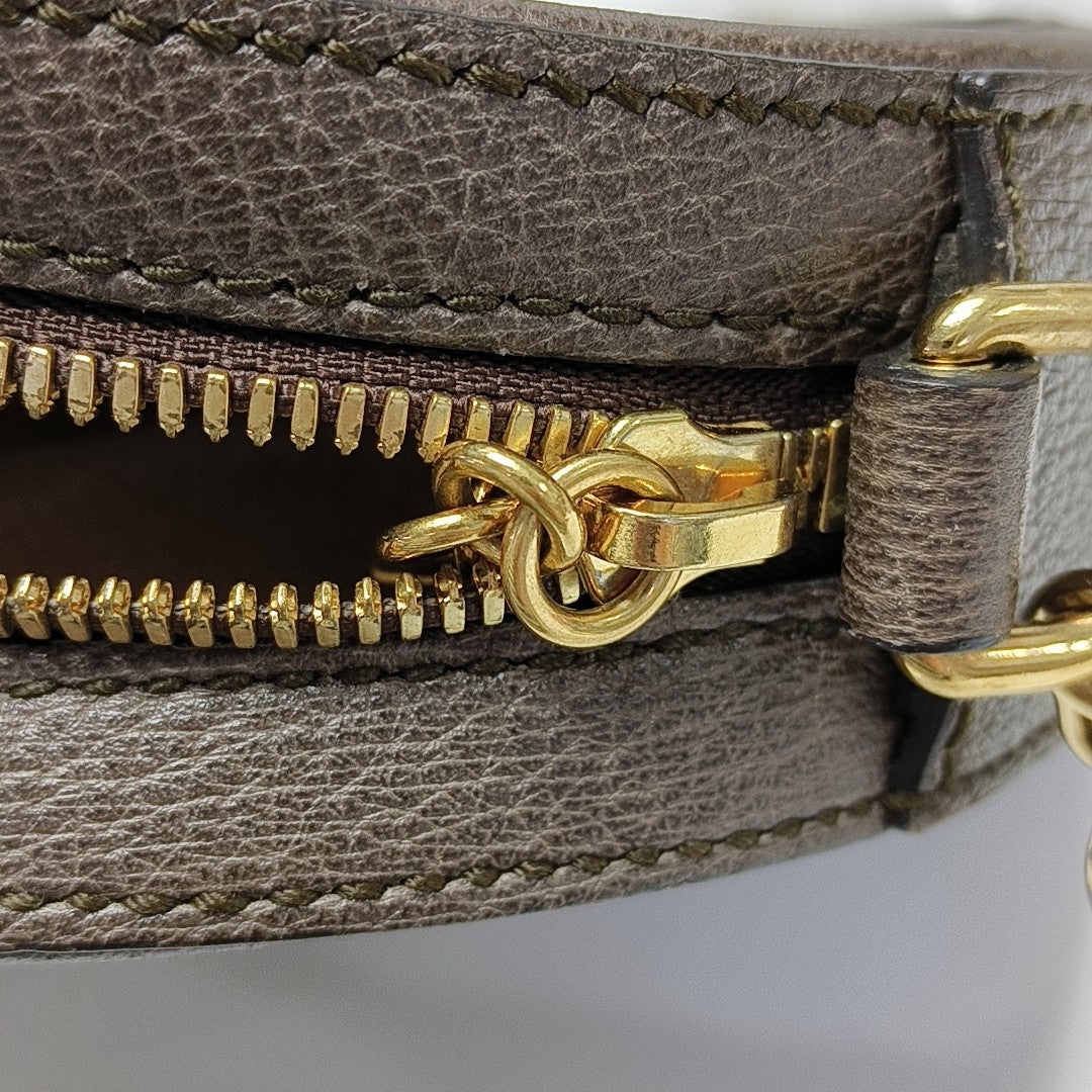 Ophidia Mini Monogram Coated Canvas Beige