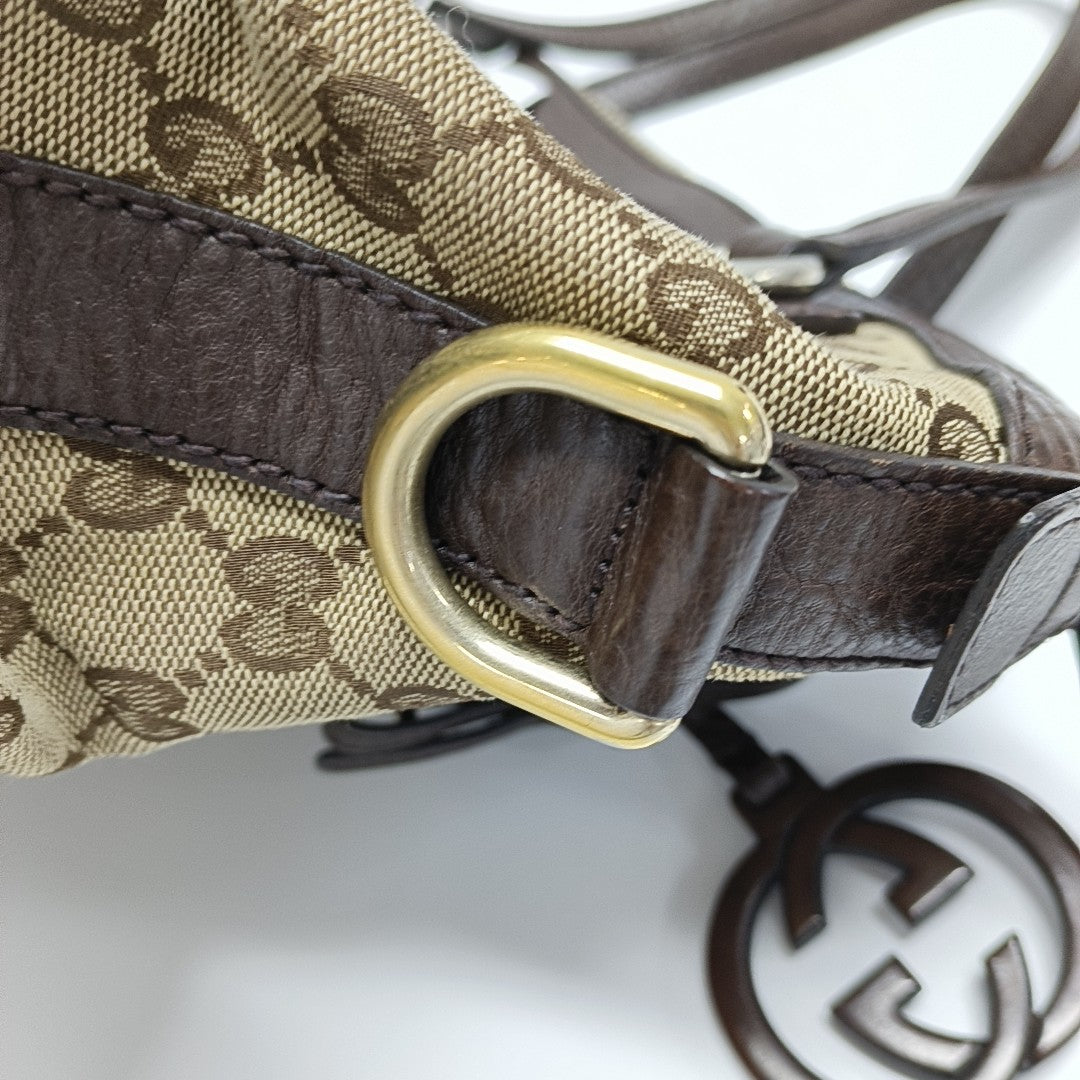 Monogram Canvas Tote Bag Brown