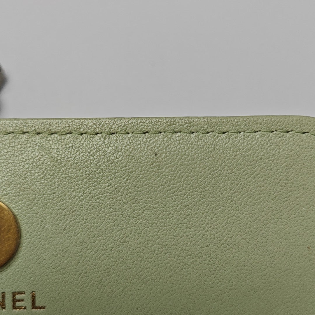 CHANEL 19 Small Quilted Lambskin Green