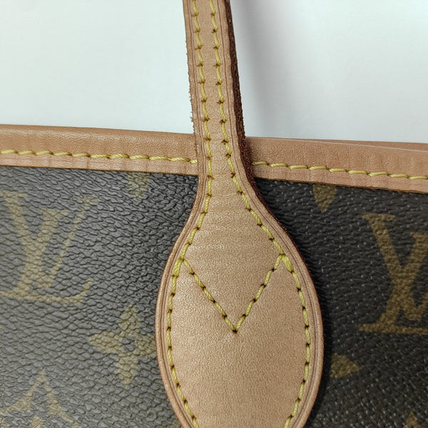 NEVERFULL MM Monogram Coated Canvas Brown