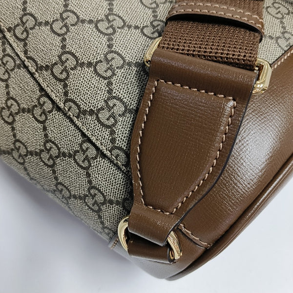 Monogram Coated Canvas Backpack Black