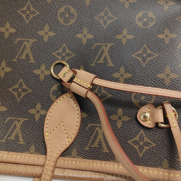 NEVERFULL MM Monogram Coated Canvas Brown