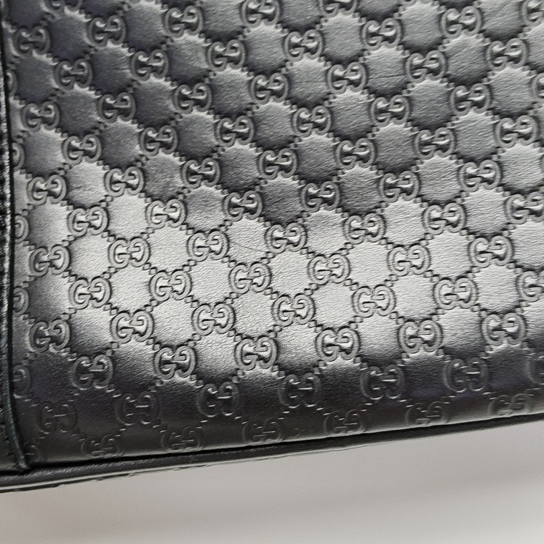 Microguccissima Monogram Calfskin Black