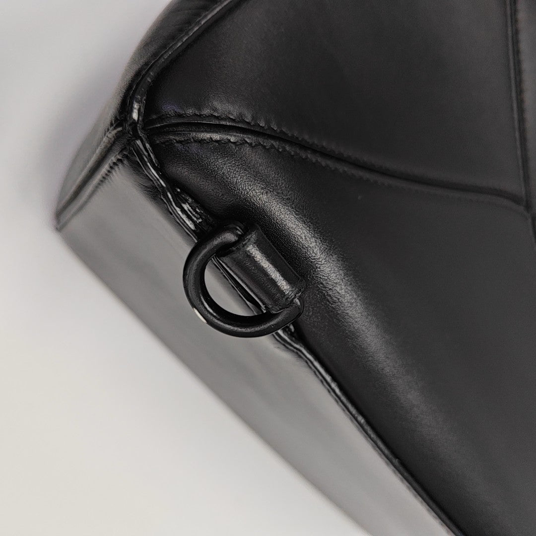 Puzzle Medium Calfskin Black