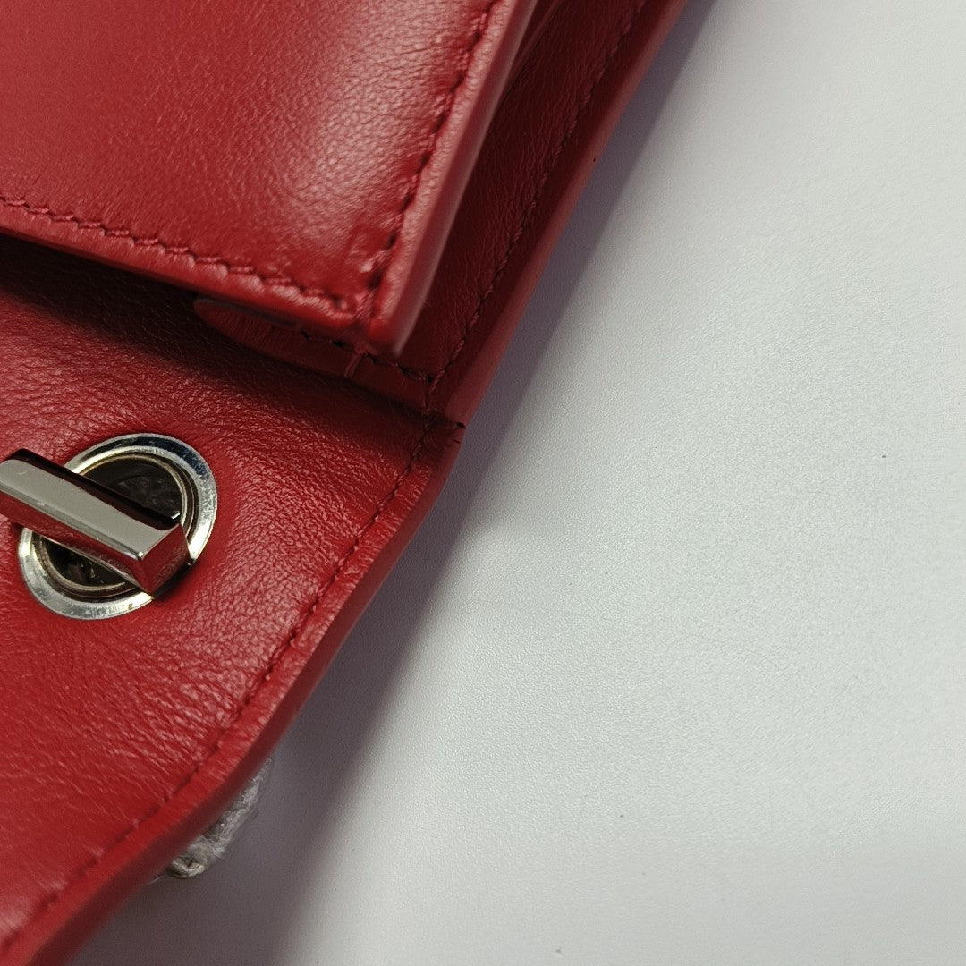 Calfskin Shoulder Bag Mini Red