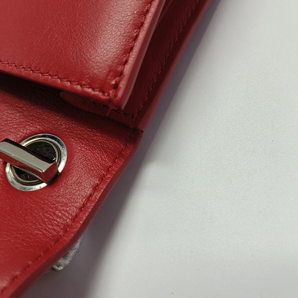 Calfskin Shoulder Bag Mini Red