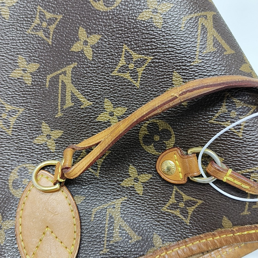 NEVERFULL MM Monogram Coated Canvas Brown