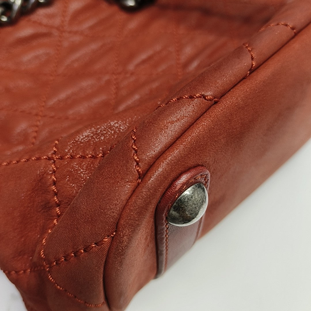 HAMPTONS CC Quilted Calfskin Red
