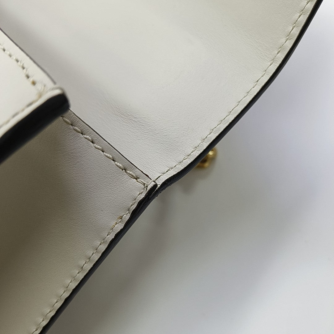 Sylvie Mini Calfskin White