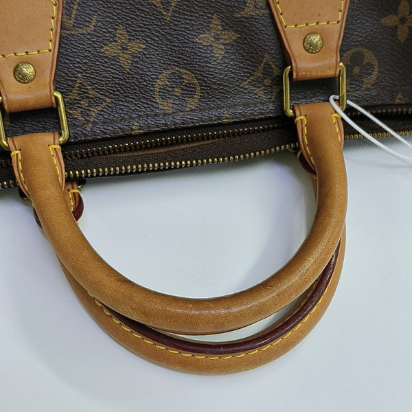 SPEEDY 30 Monogram Coated Canvas Brown