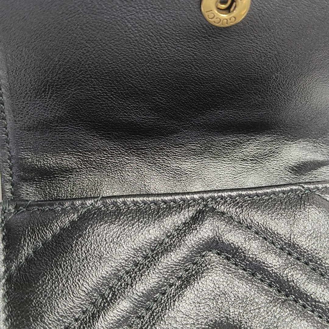 GG Marmont Mini Quilted Calfskin Black
