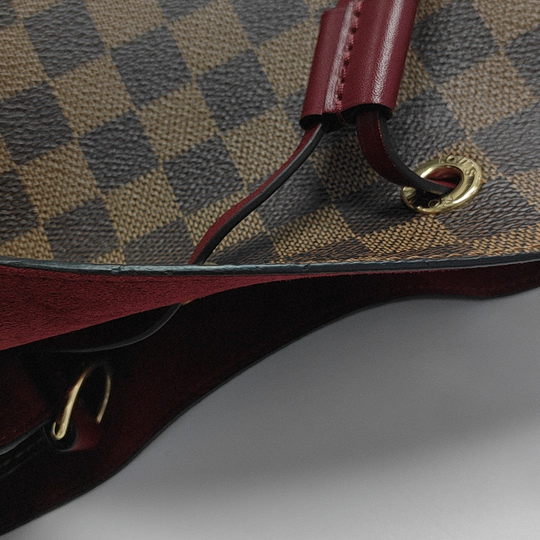 NÉONOÉ MM Damier Ebene Coated Canvas Brown