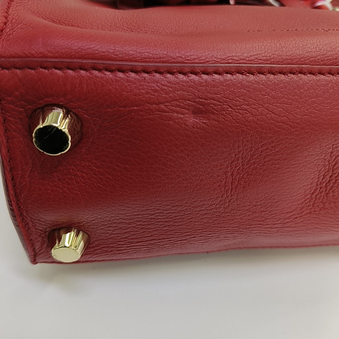 Calfskin Tote Bag Red