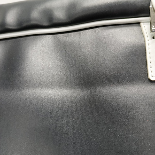 Leather Top Handle Bag Black