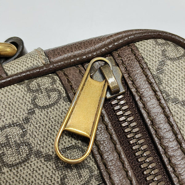 Ophidia Small Monogram Coated Canvas Beige