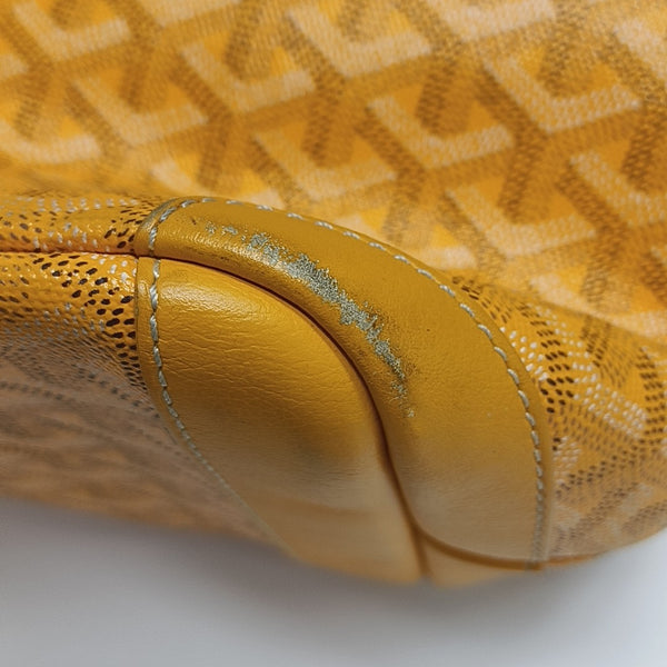 Coated Canvas Shoulder Bag Yellow