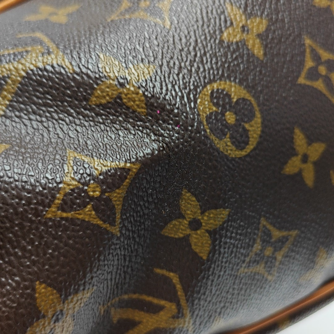 Monogram Coated Canvas Top Handle Bag Brown