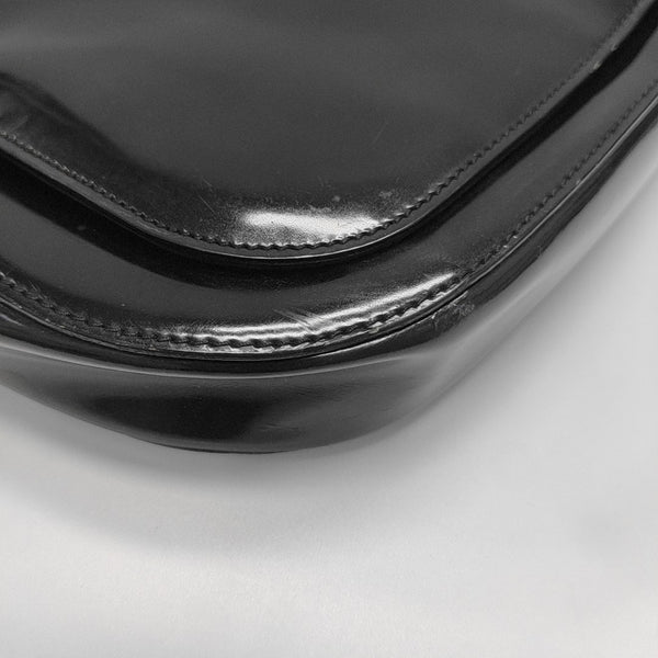 Patent Leather Shoulder Bag Black