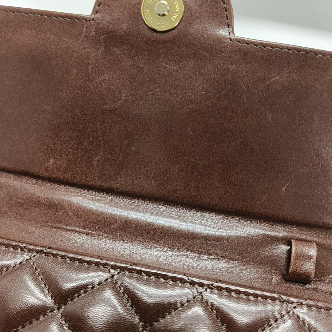 Quilted Calfskin Brown