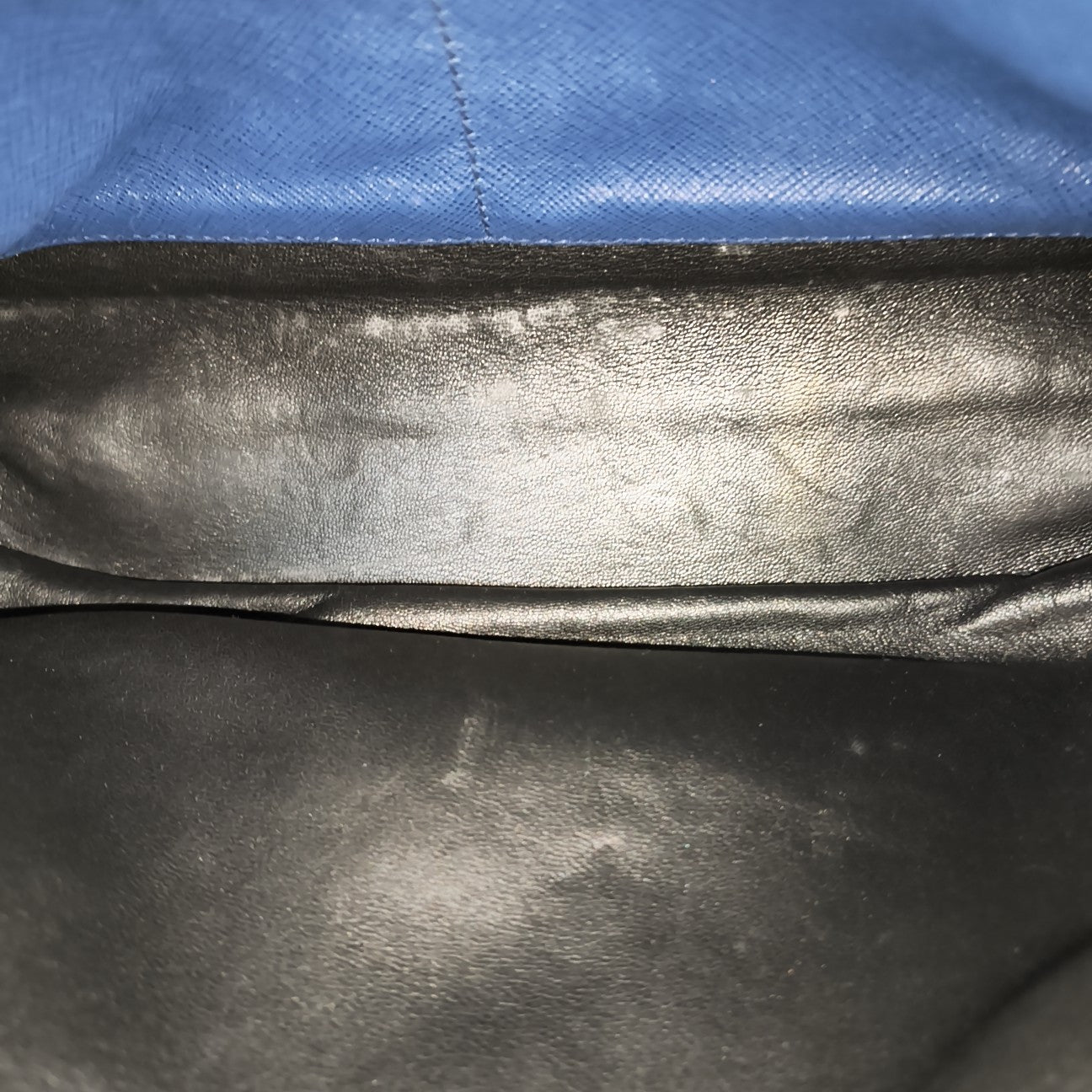 Calfskin Tote Bag Medium Blue