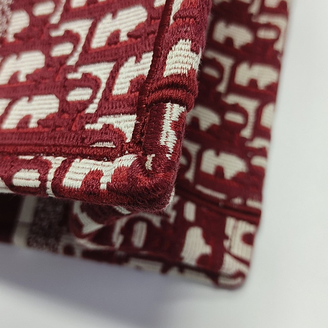 Book Tote Small Oblique Canvas Red