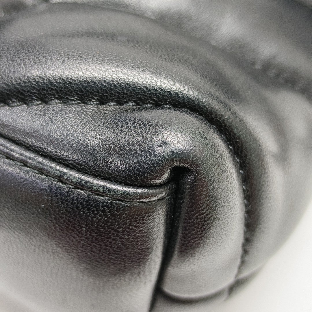 Quilted Calfskin Shoulder Bag Black