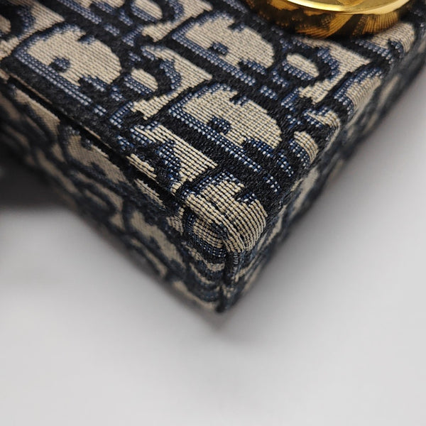30 Montaigne Mini Oblique Canvas Blue