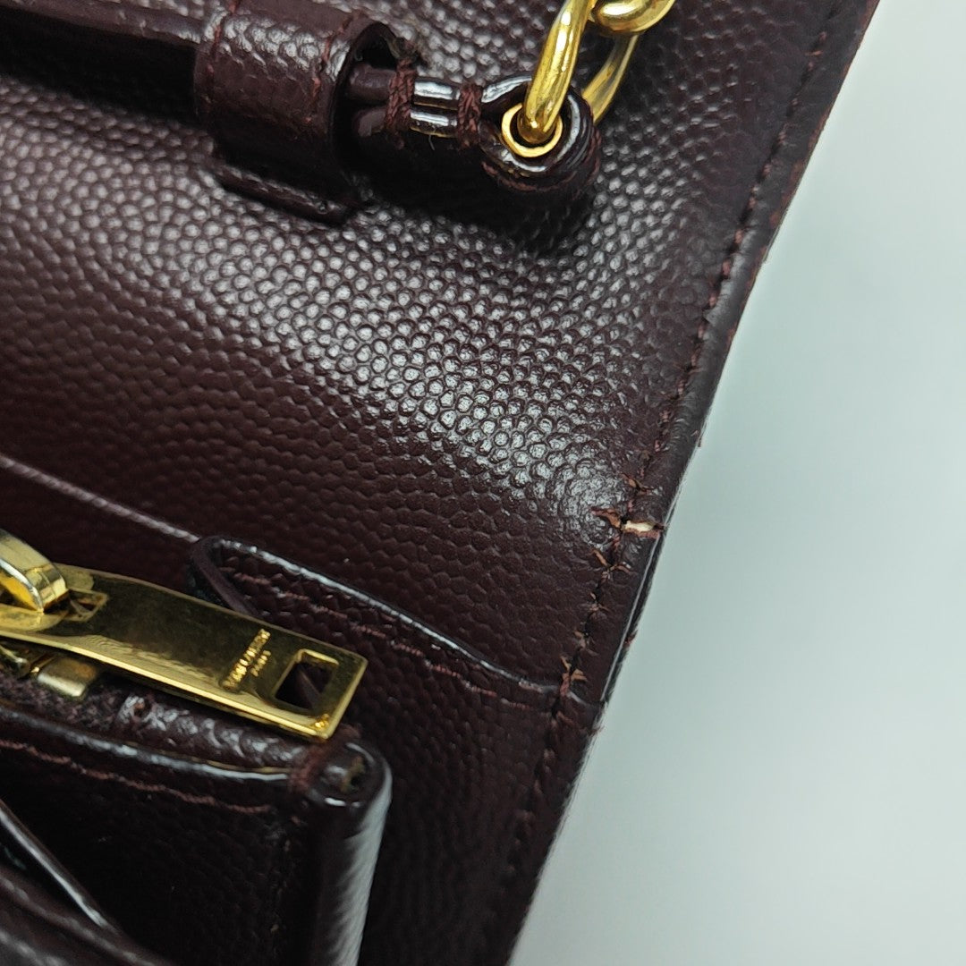 MONOGRAM Medium Chevron Calfskin Red