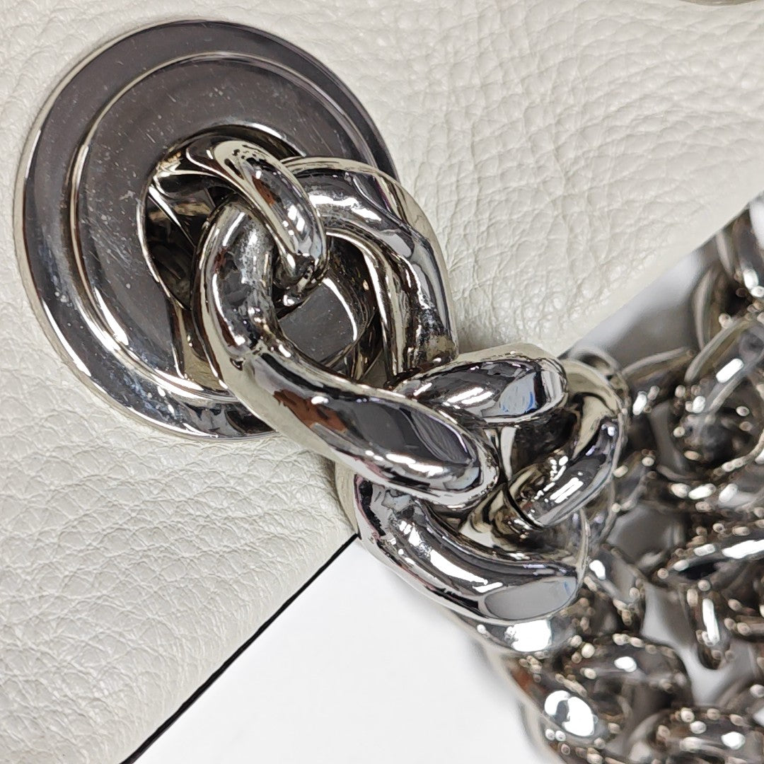 Calfskin Shoulder Bag White