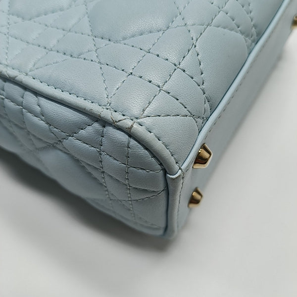 Lady Dior Mini Quilted Lambskin Blue