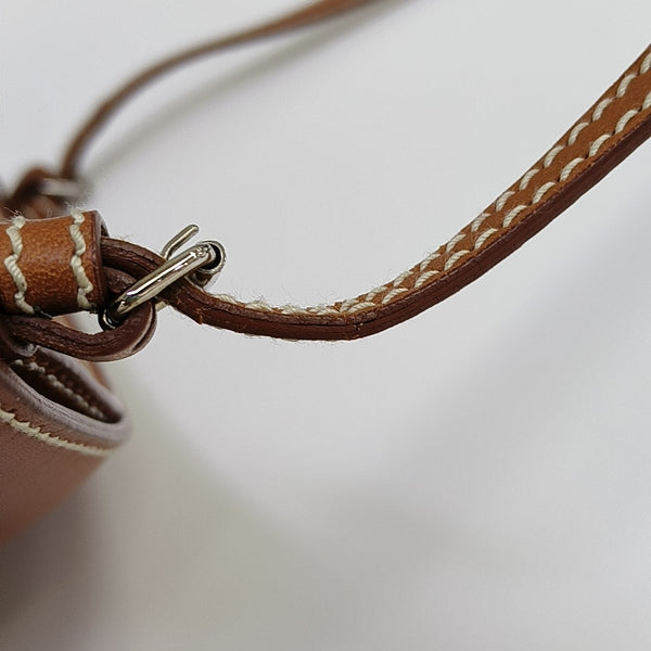Calfskin Top Handle Bag Brown