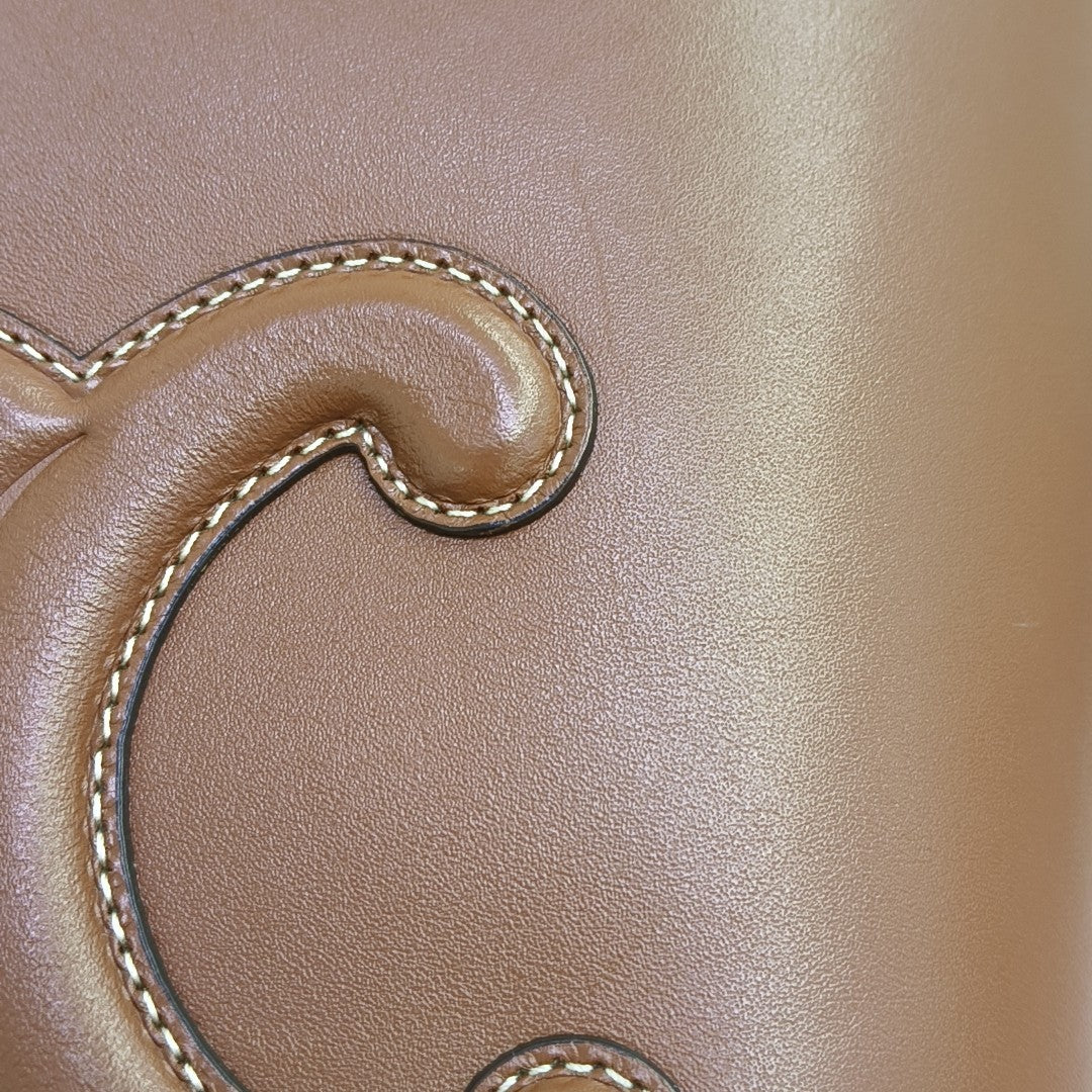 Calfskin Bucket Bag Brown