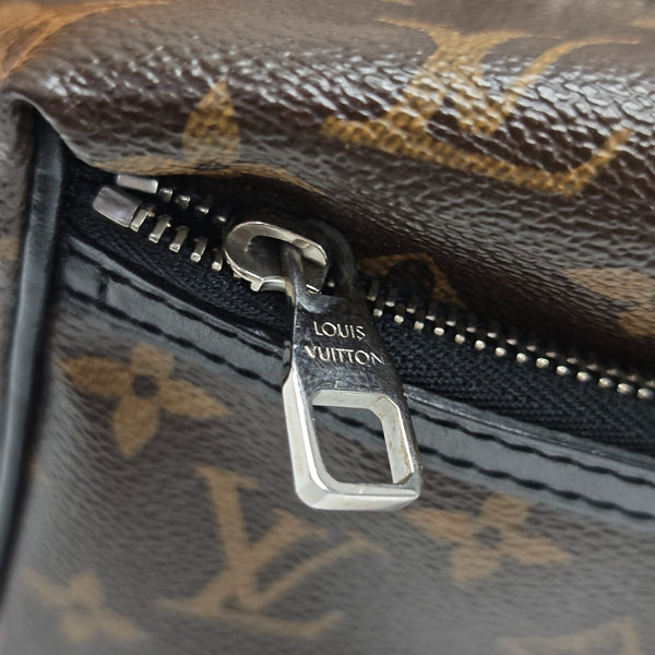 Monogram Coated Canvas Clutch Brown