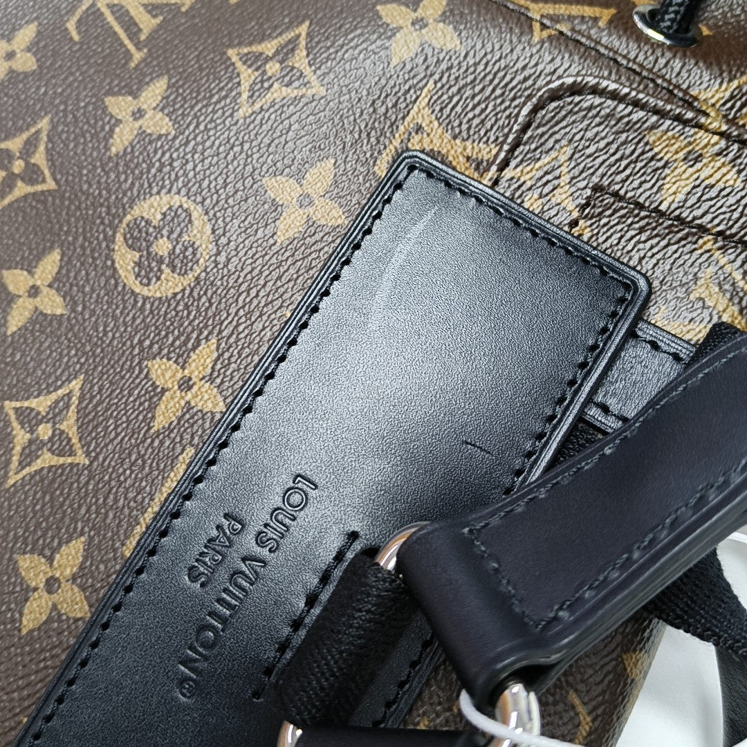 CHRISTOPHER PM Monogram Coated Canvas Brown