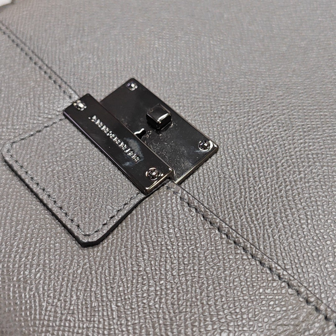 Calfskin Shoulder Bag Gray