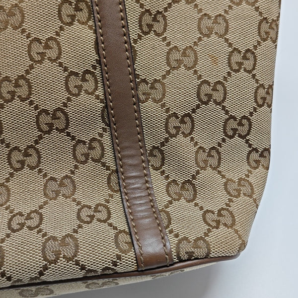 Monogram Canvas Shoulder Bag Brown