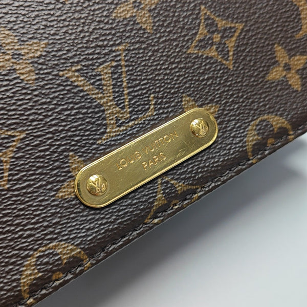 Lily Monogram Coated Canvas Brown