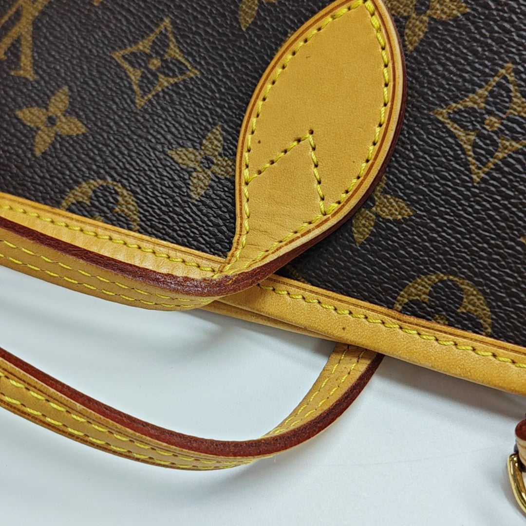 NEVERFULL GM Monogram Coated Canvas Brown