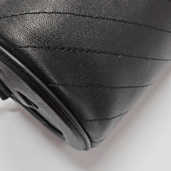 Quilted Calfskin Shoulder Bag Black