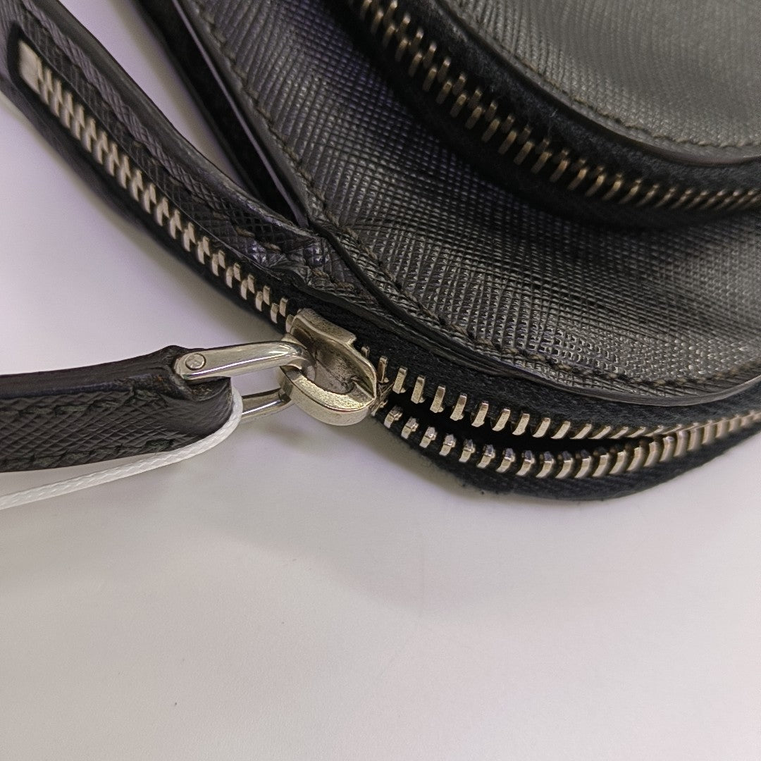 Saffiano Calfskin Clutch Black