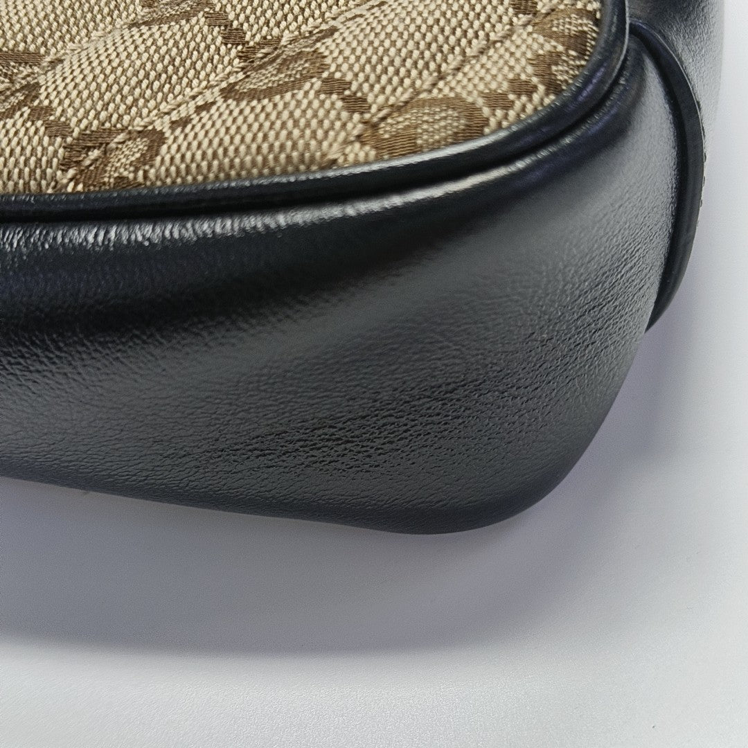 GG Marmont Small Quilted Canvas Brown