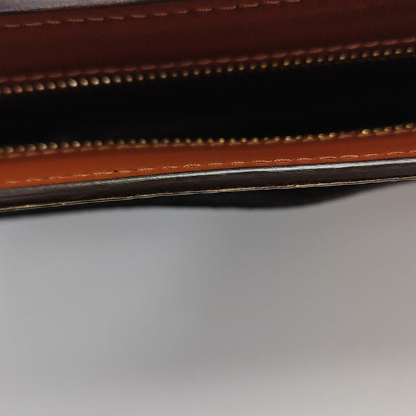Monogram Coated Canvas Top Handle Bag Brown