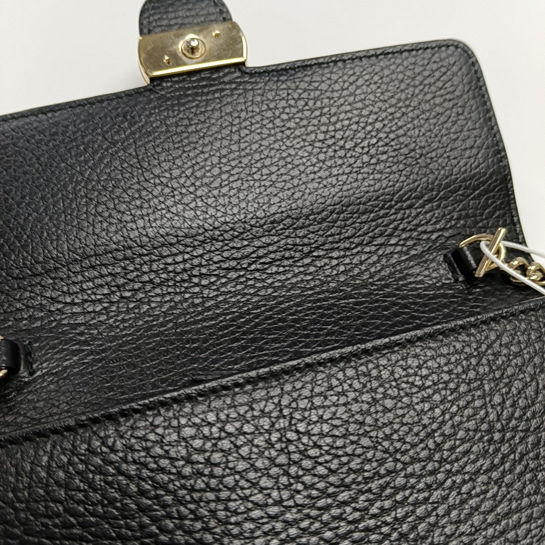 Interlocking G Small Calfskin Black