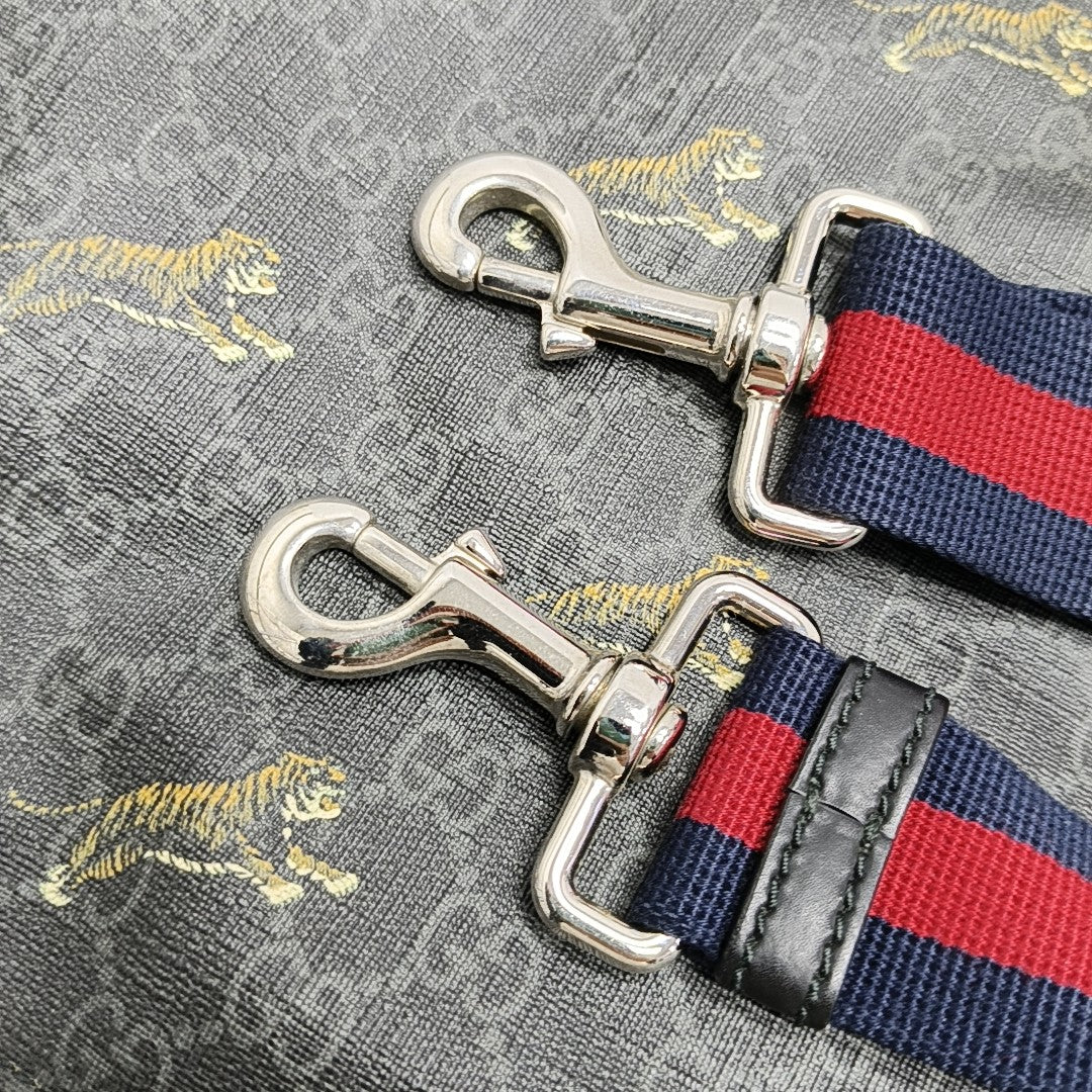 GG Supreme Monogram Coated Canvas Black