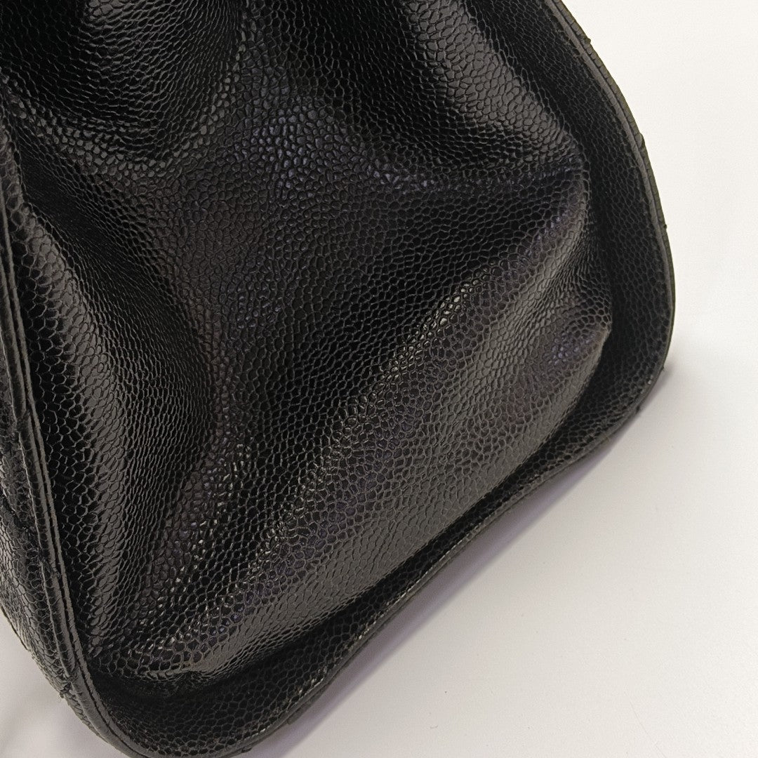 Quilted Calfskin Tote Bag Black