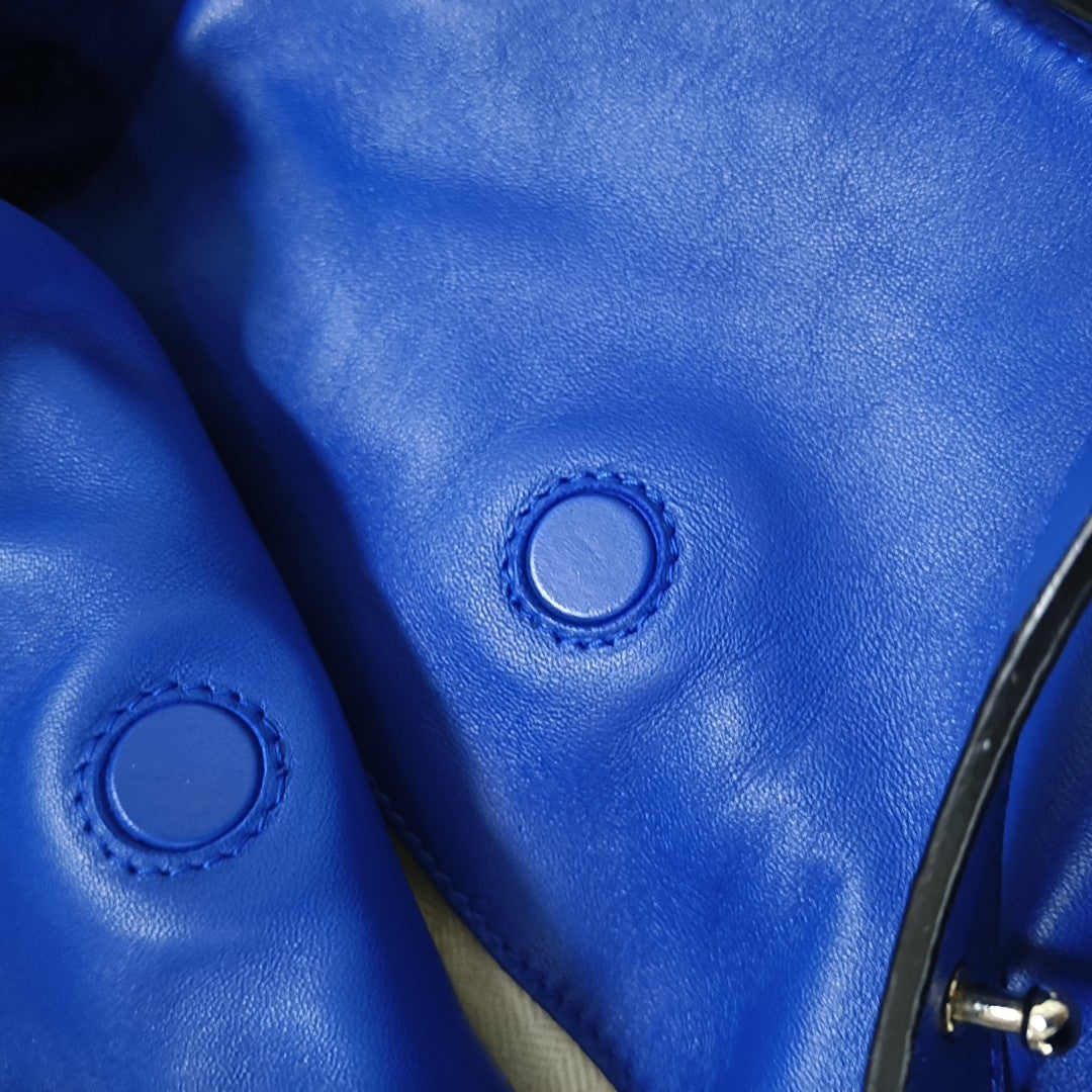 Authenticated pre-owned  Flamenco Calfskin Blue - Crossbody Bag at Looply